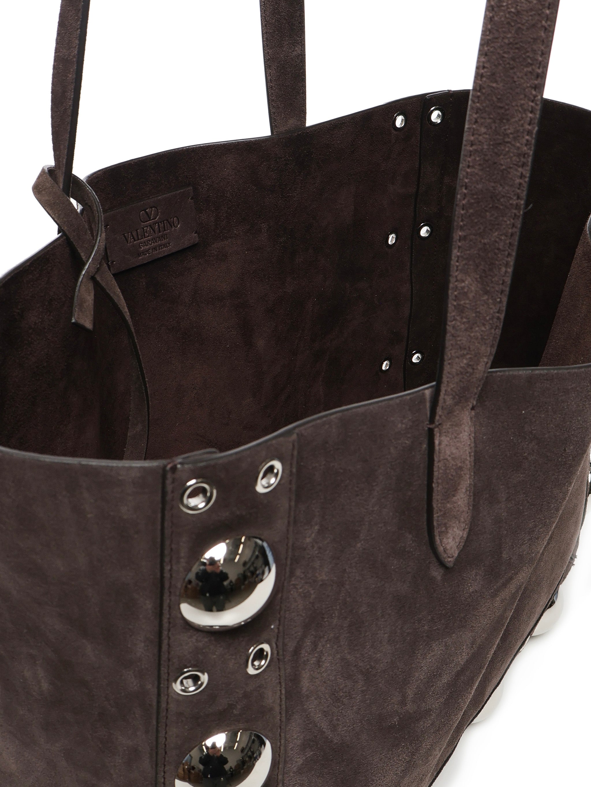 Borsa tote Nellcote media in suede 6W0B0R79 JET0TO VALENTINO GARAVANI 