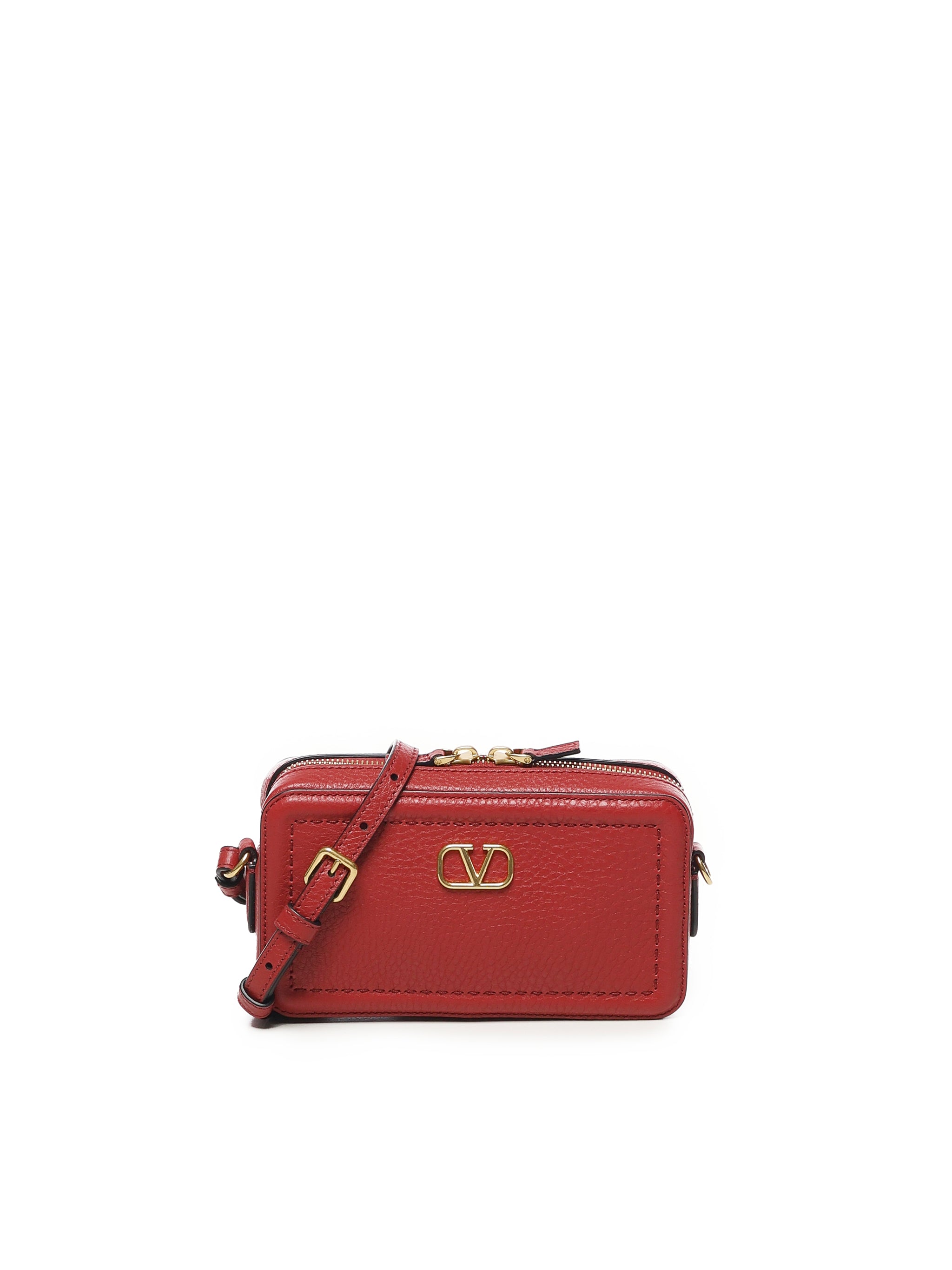 Borsa tracolla mini Alltime in vitello granato 6W0P0AI5 RZR0RO VALENTINO GARAVANI 