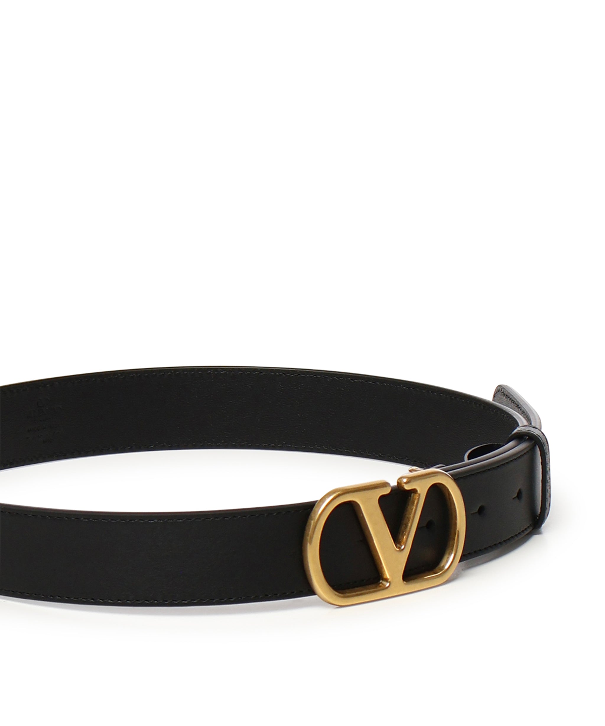 Cintura VLogo Signature in pelle liscia<BR/> 6W2T0SM3 IYR0NO VALENTINO GARAVANI 