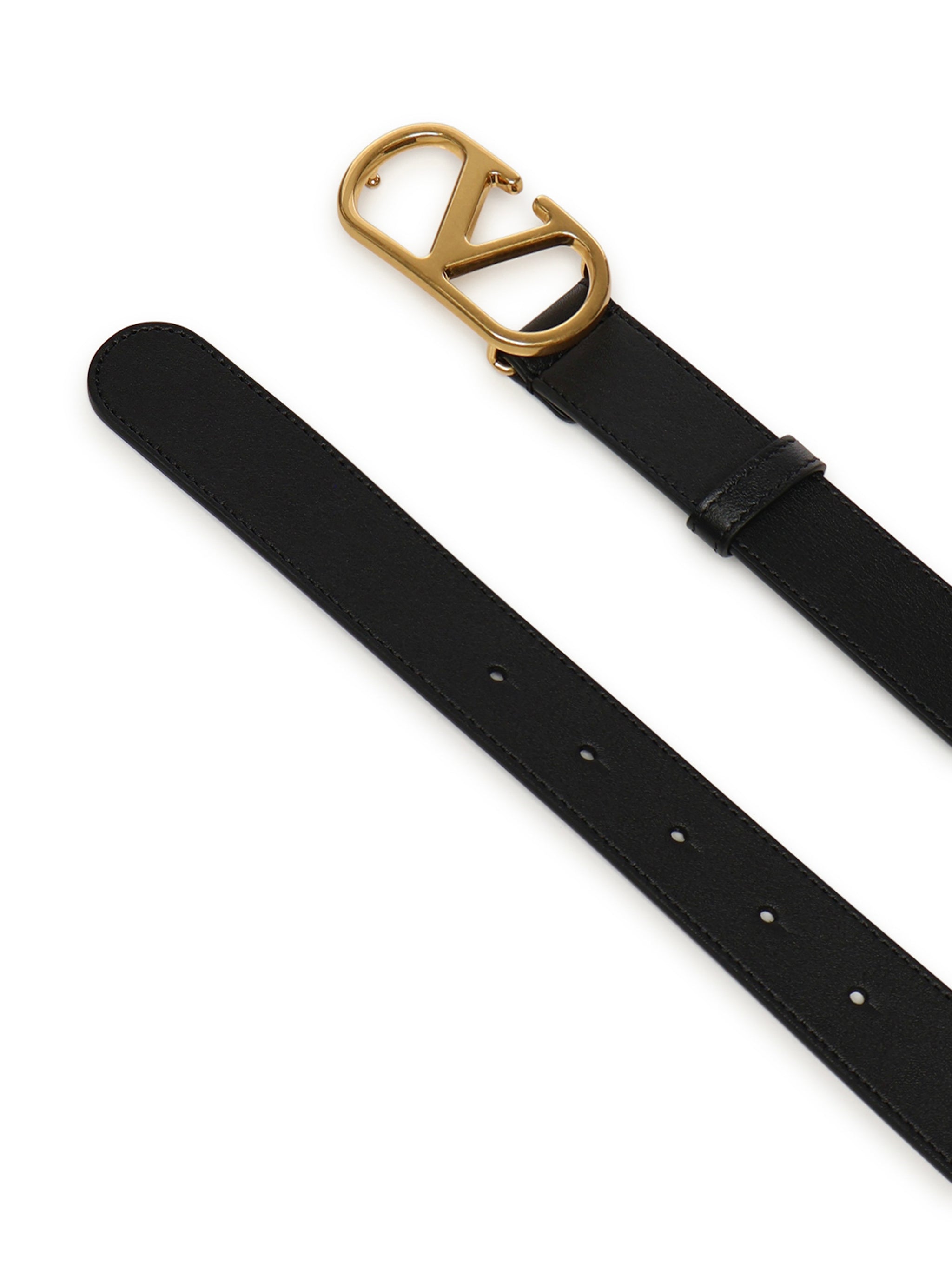 Cintura VLogo Signature in pelle liscia<BR/> 6W2T0SM3 IYR0NO VALENTINO GARAVANI 