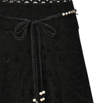 Gonna midi Rhiannon con ricamo 4248SSS251 BLK ZIMMERMANN 