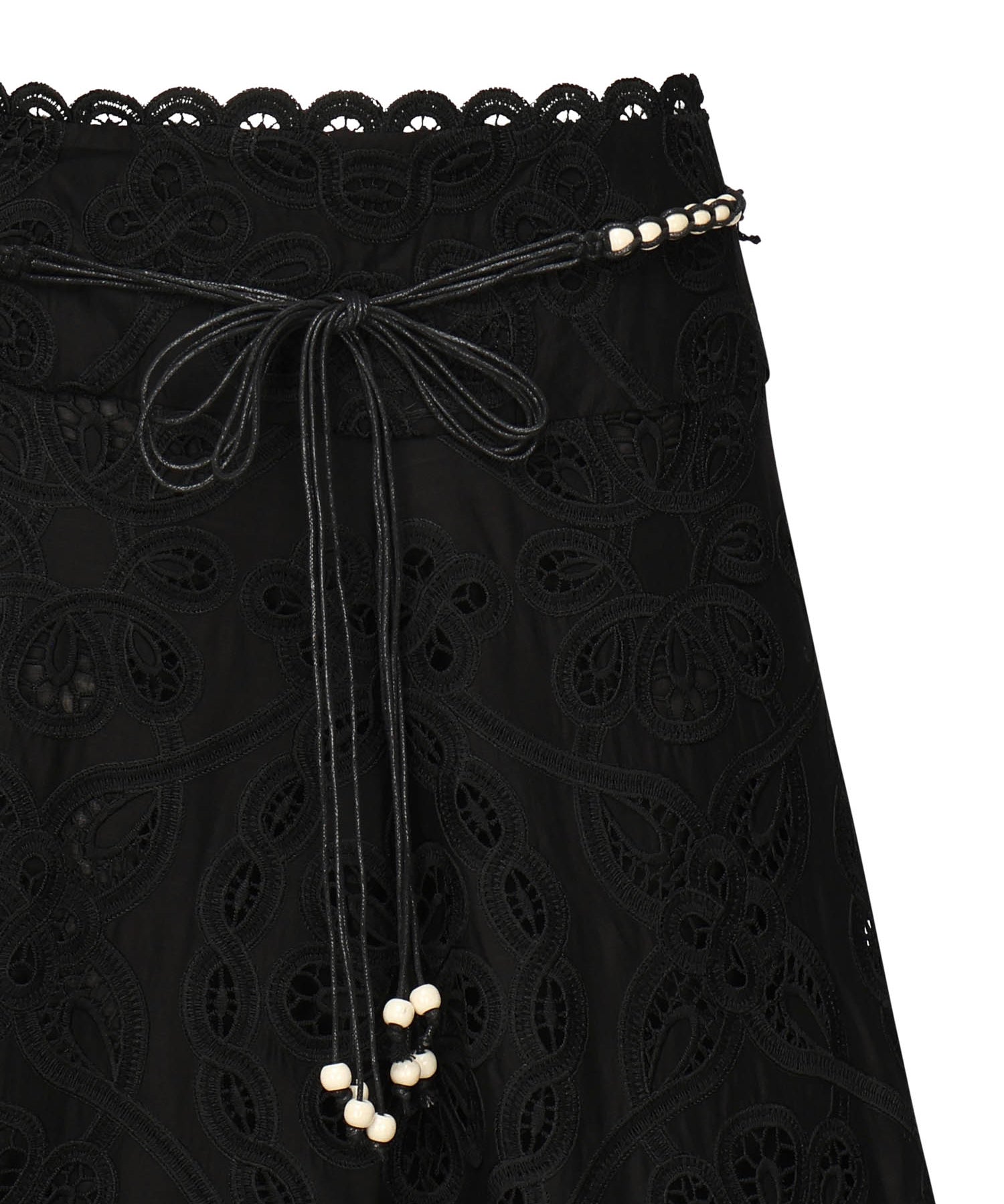 Gonna midi Rhiannon con ricamo 4248SSS251 BLK ZIMMERMANN 