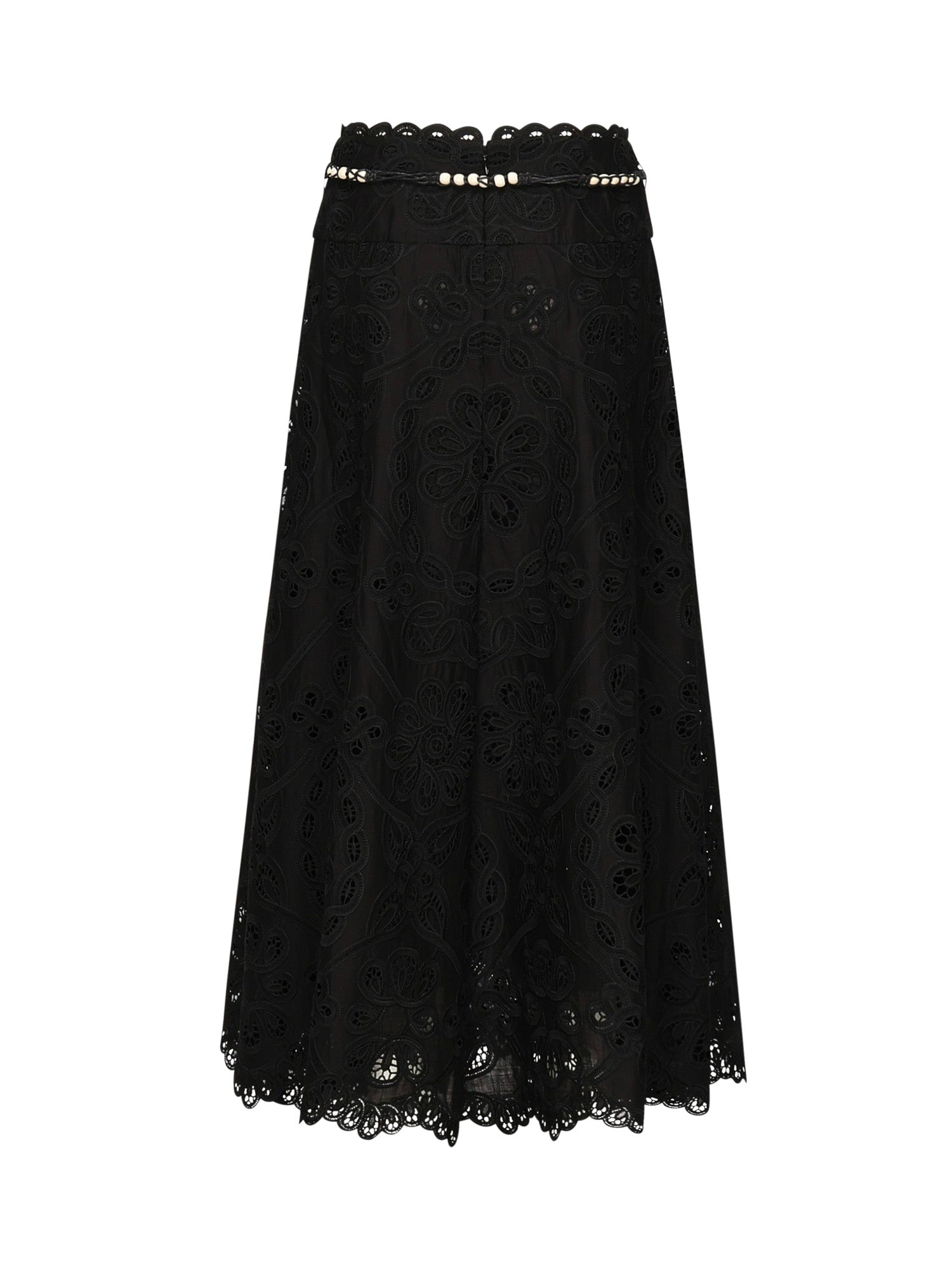 Gonna midi Rhiannon con ricamo 4248SSS251 BLK ZIMMERMANN 