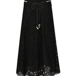Gonna midi Rhiannon con ricamo 4248SSS251 BLK ZIMMERMANN 
