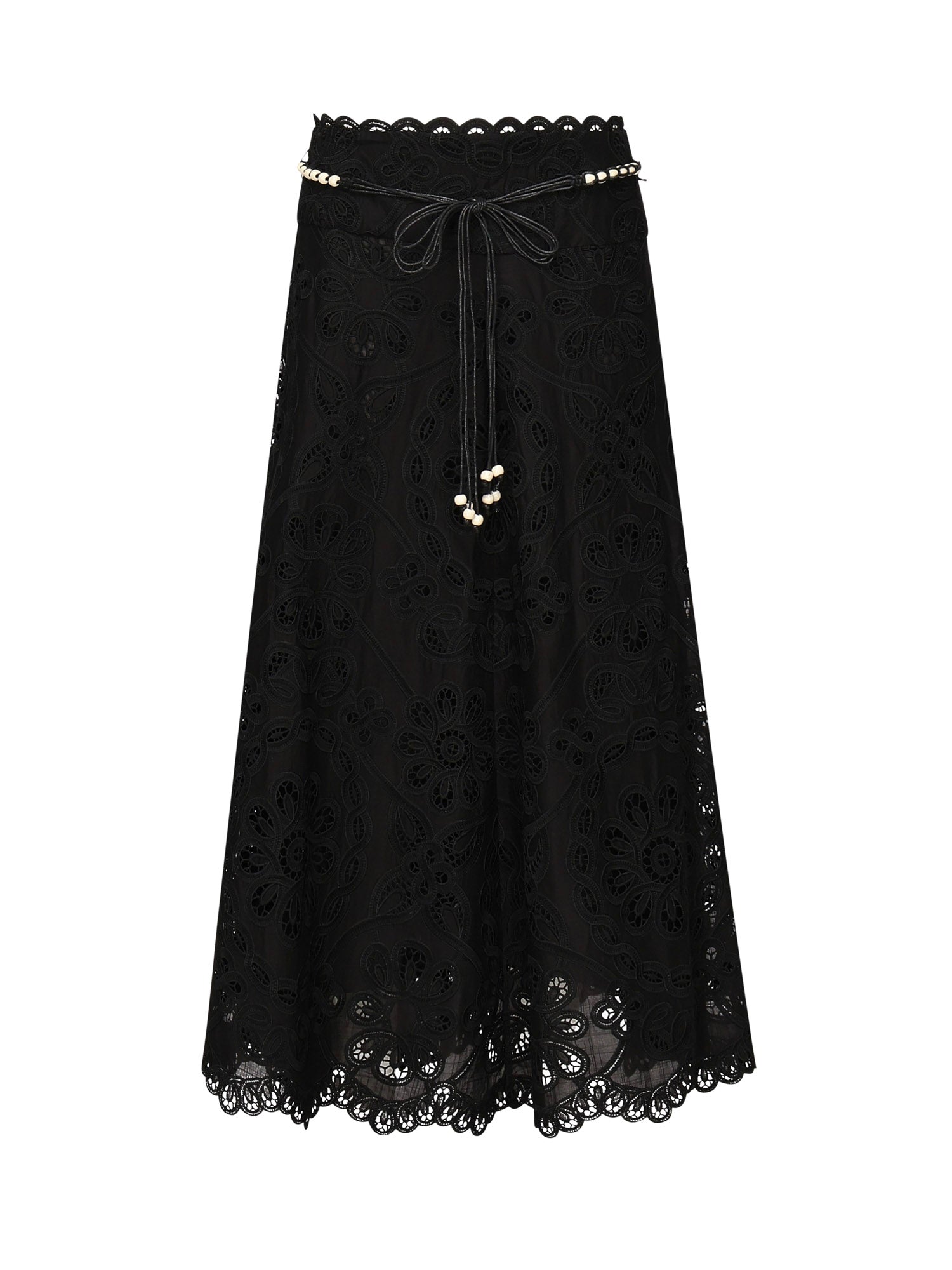 Gonna midi Rhiannon con ricamo 4248SSS251 BLK ZIMMERMANN 