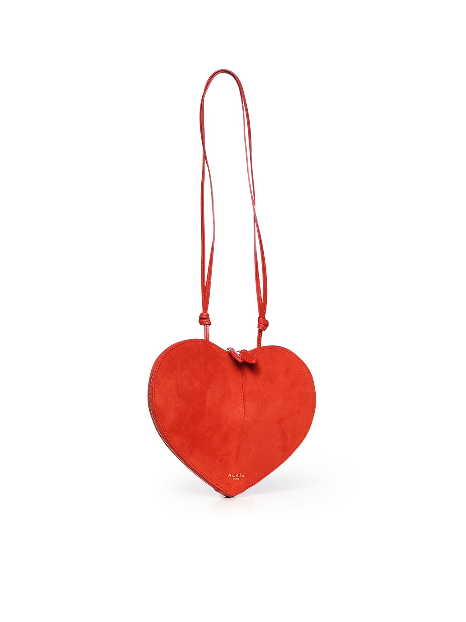 Borsa a tracolla Le Cœur in pelle e suede AA1P003CA577 A50 ALAIA 