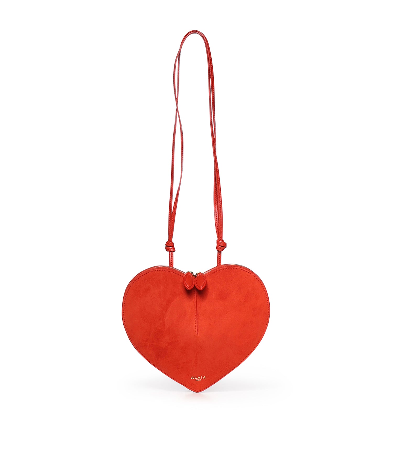 Borsa a tracolla Le Cœur in pelle e suede AA1P003CA577 A50 ALAIA 