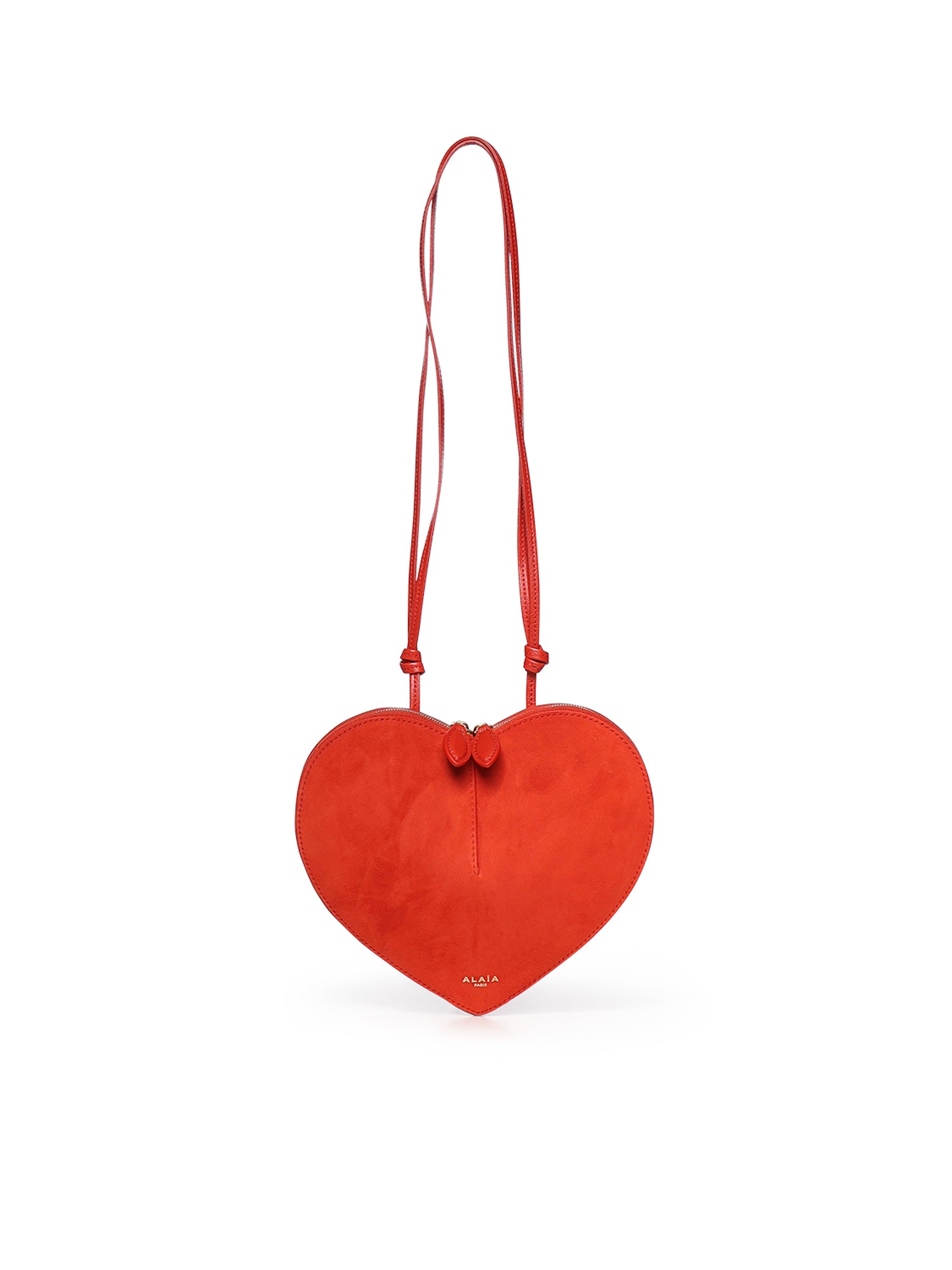 Borsa a tracolla Le Cœur in pelle e suede AA1P003CA577 A50 ALAIA 