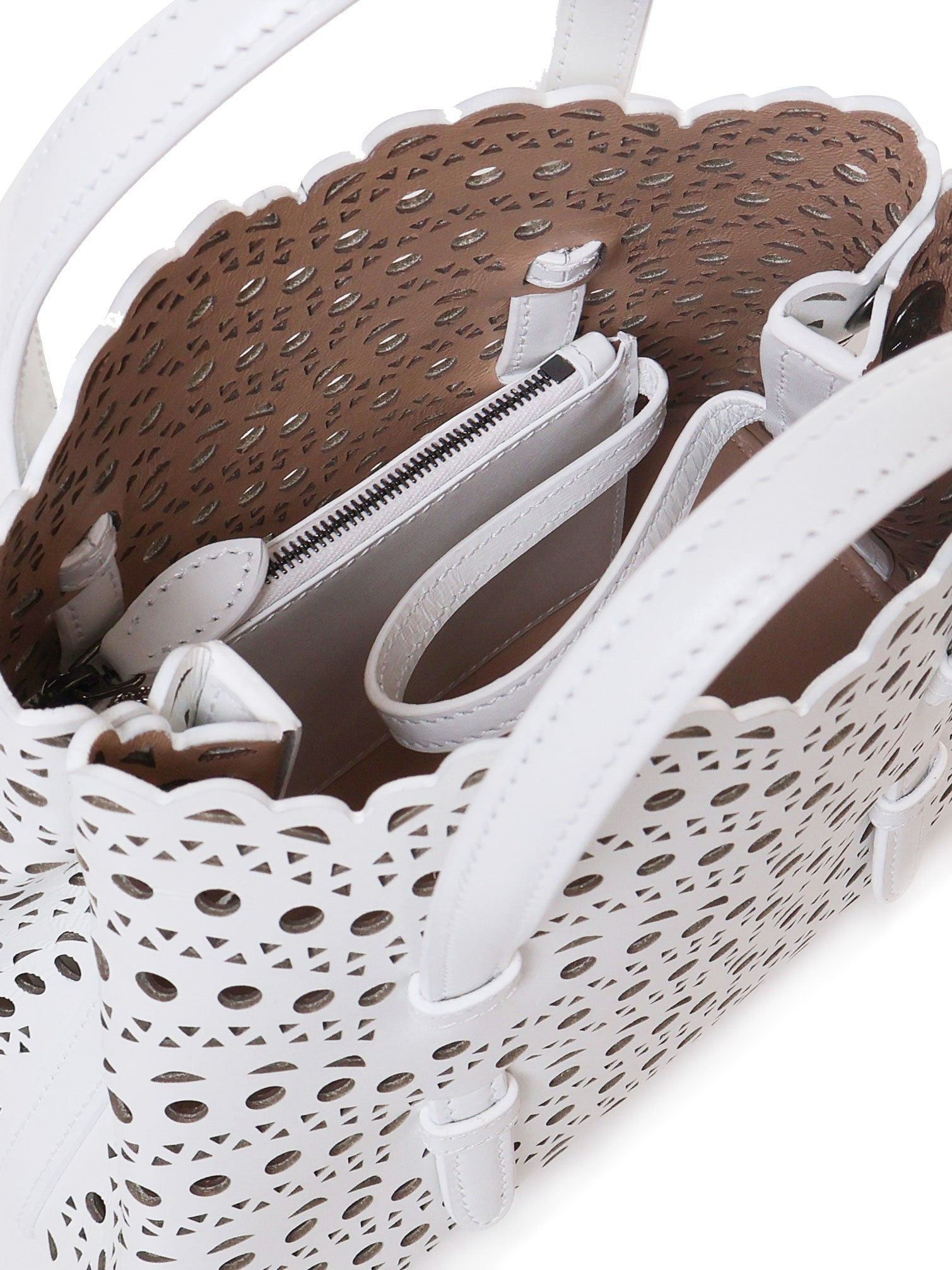 Borsa Mina 20 in pelle di vitello AA1S06720C0A44 010 ALAIA 