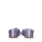 Ballerine flat in rete e pelle scamosciata AA3A029TK061 452 ALAIA 