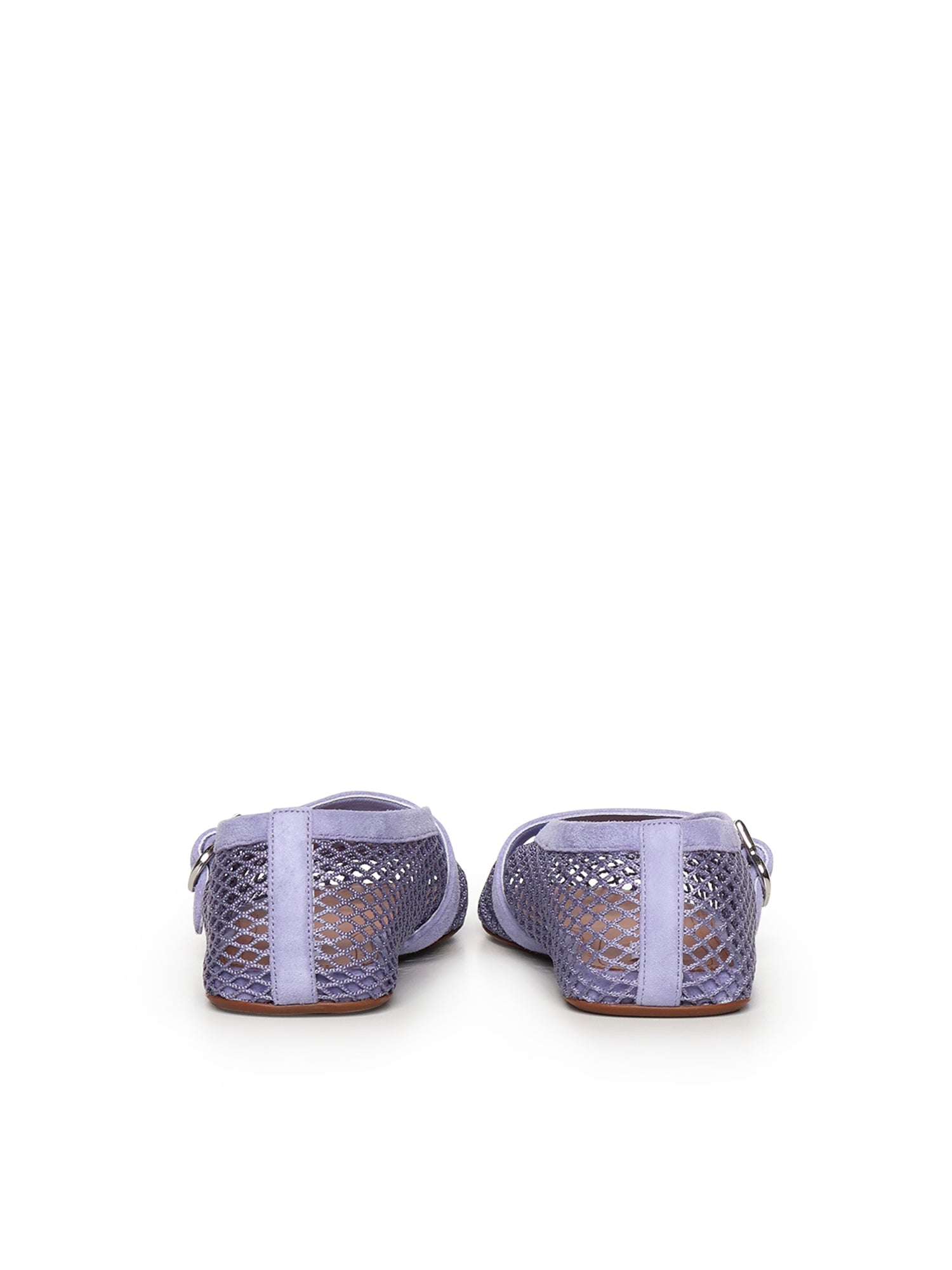 Ballerine flat in rete e pelle scamosciata AA3A029TK061 452 ALAIA 