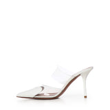 Mule Le Cœur in pelle verniciata AA3M053CK150 010 ALAIA 