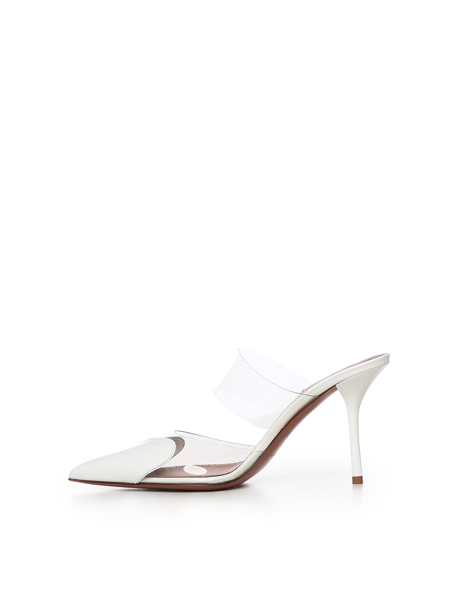 Mule Le Cœur in pelle verniciata AA3M053CK150 010 ALAIA 