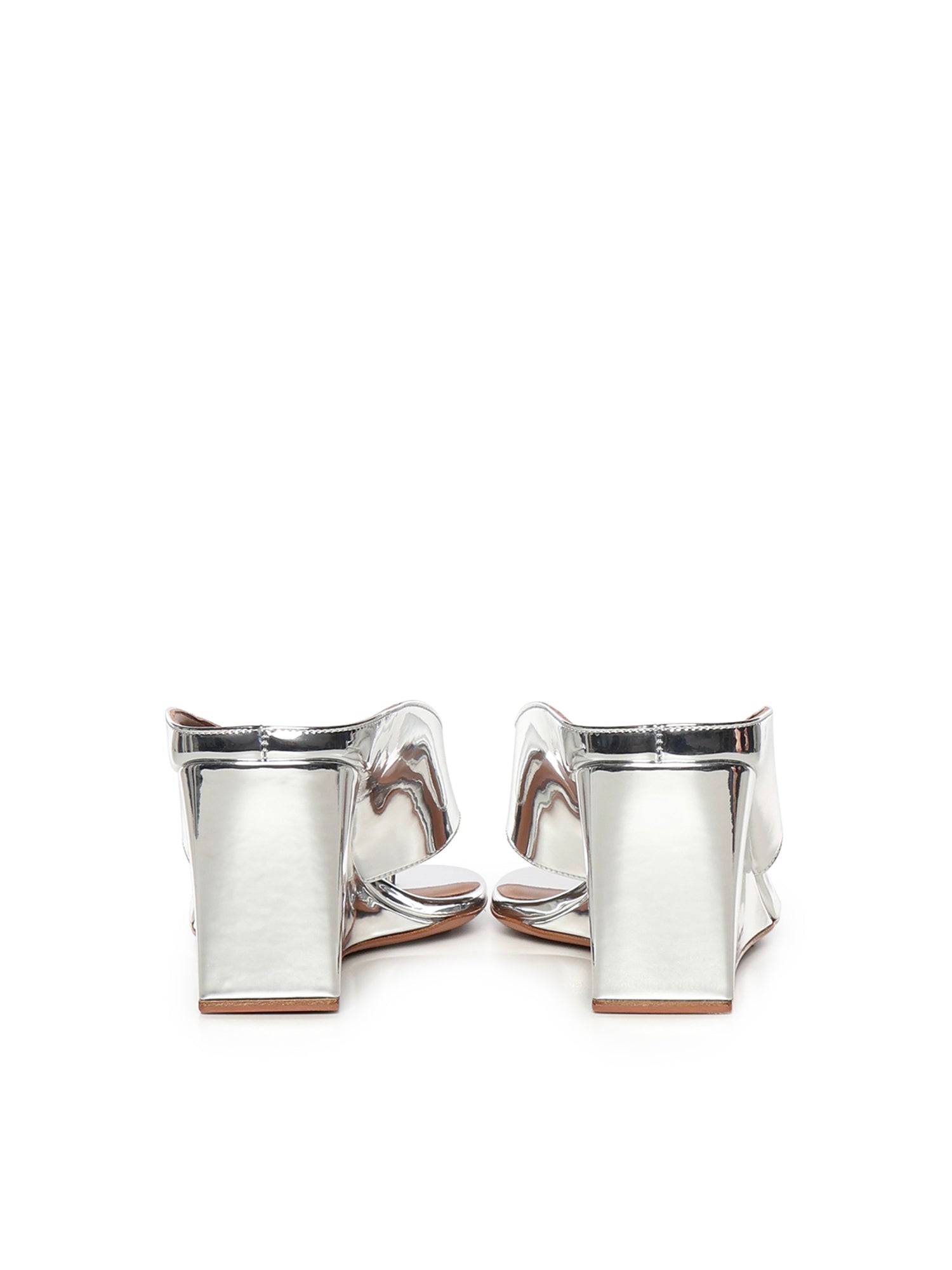 Mule infradito Cube in pelle specchiata AA3M105A047 090 ALAIA 