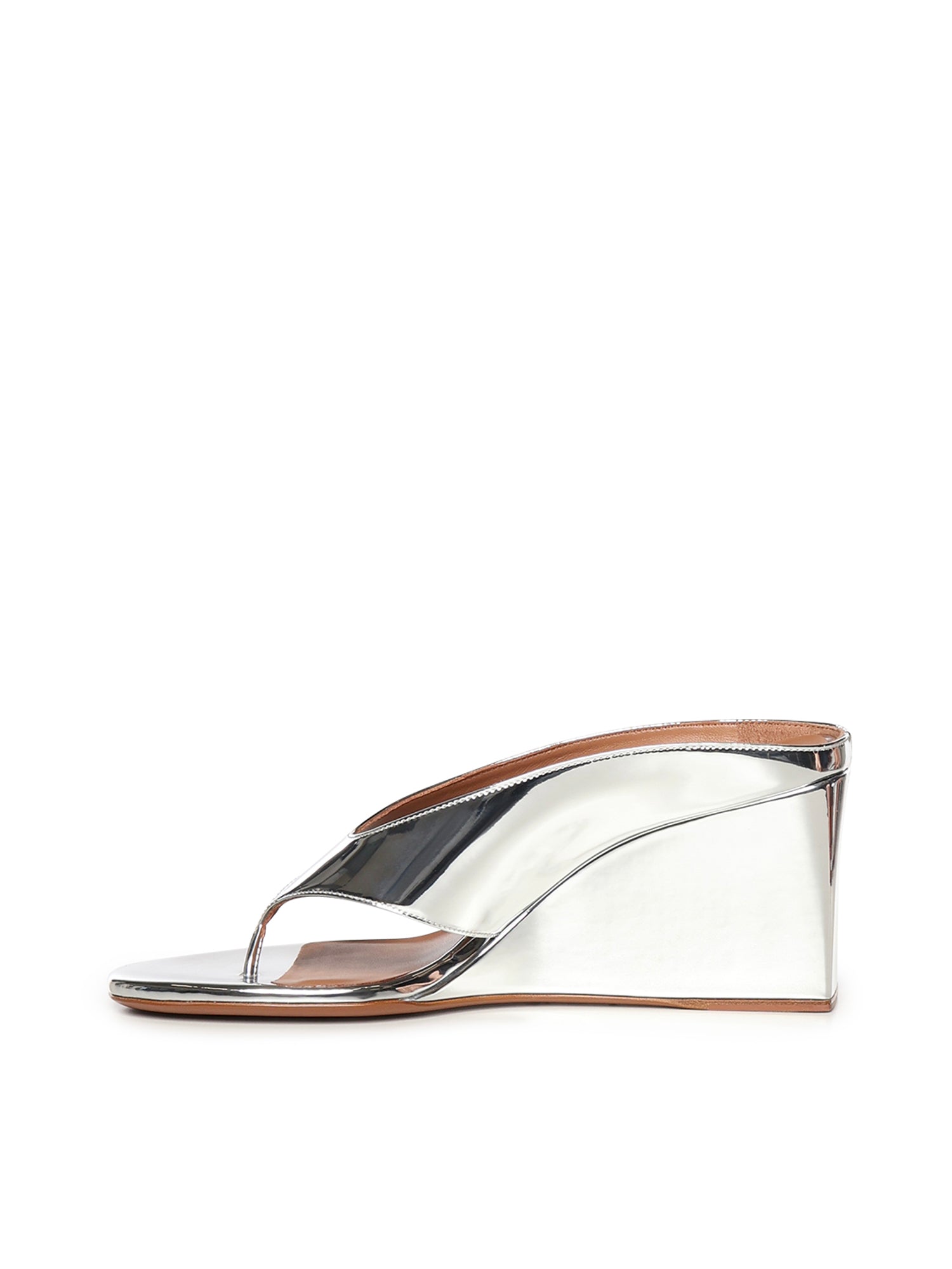 Mule infradito Cube in pelle specchiata AA3M105A047 090 ALAIA 