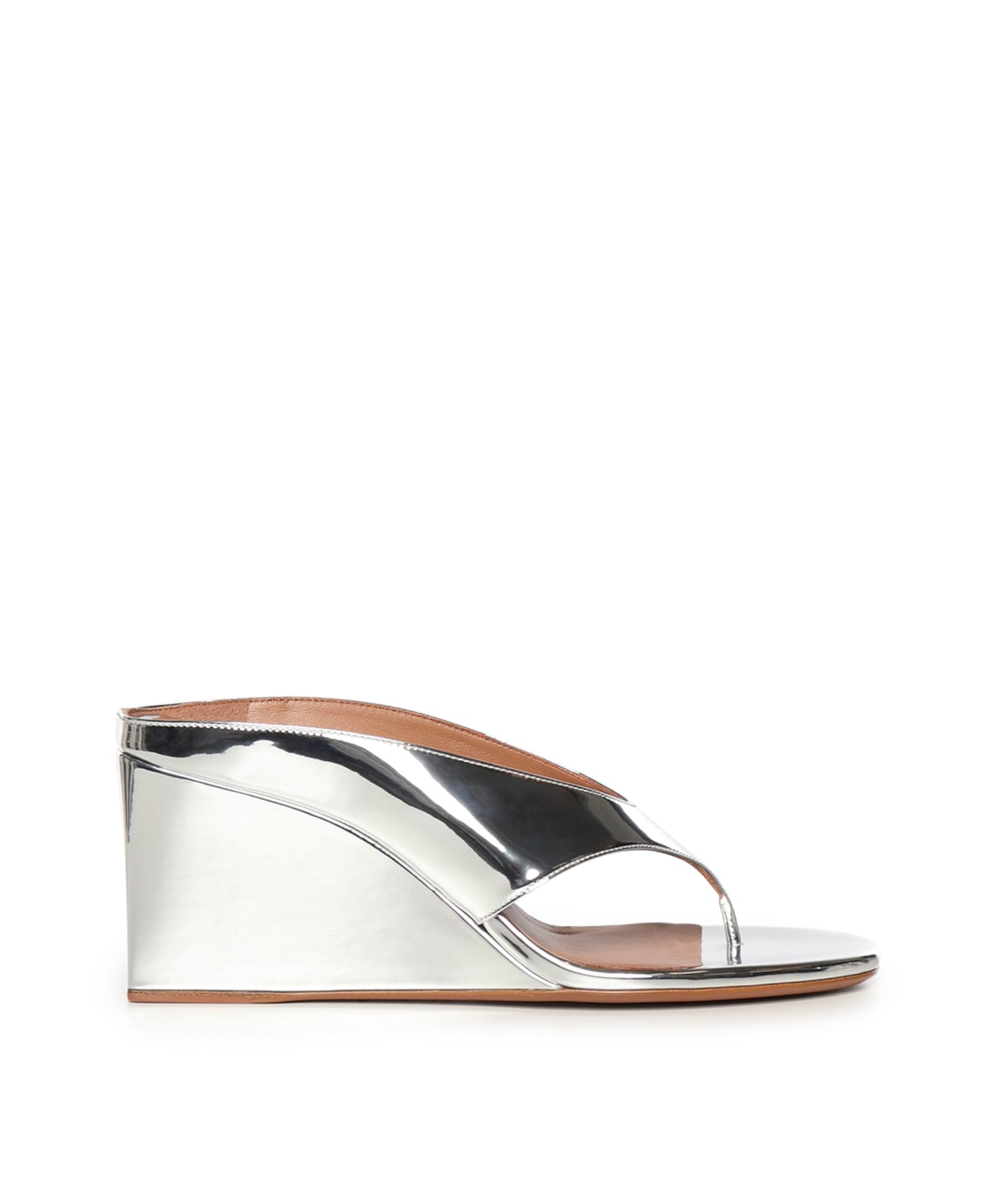 Mule infradito Cube in pelle specchiata AA3M105A047 090 ALAIA 