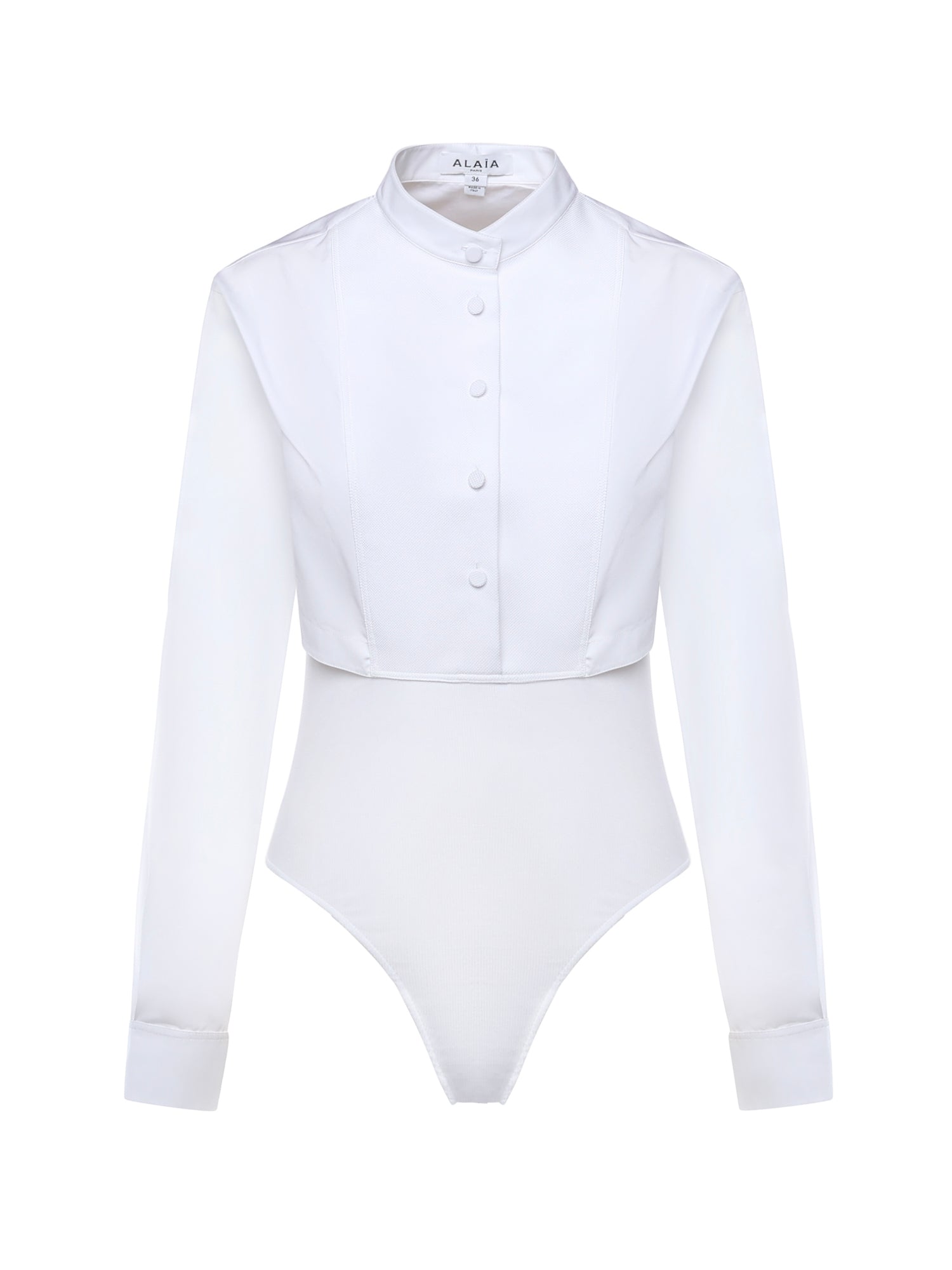 Body-camicia in popeline di cotone AA9B0416T611C 000 ALAIA 