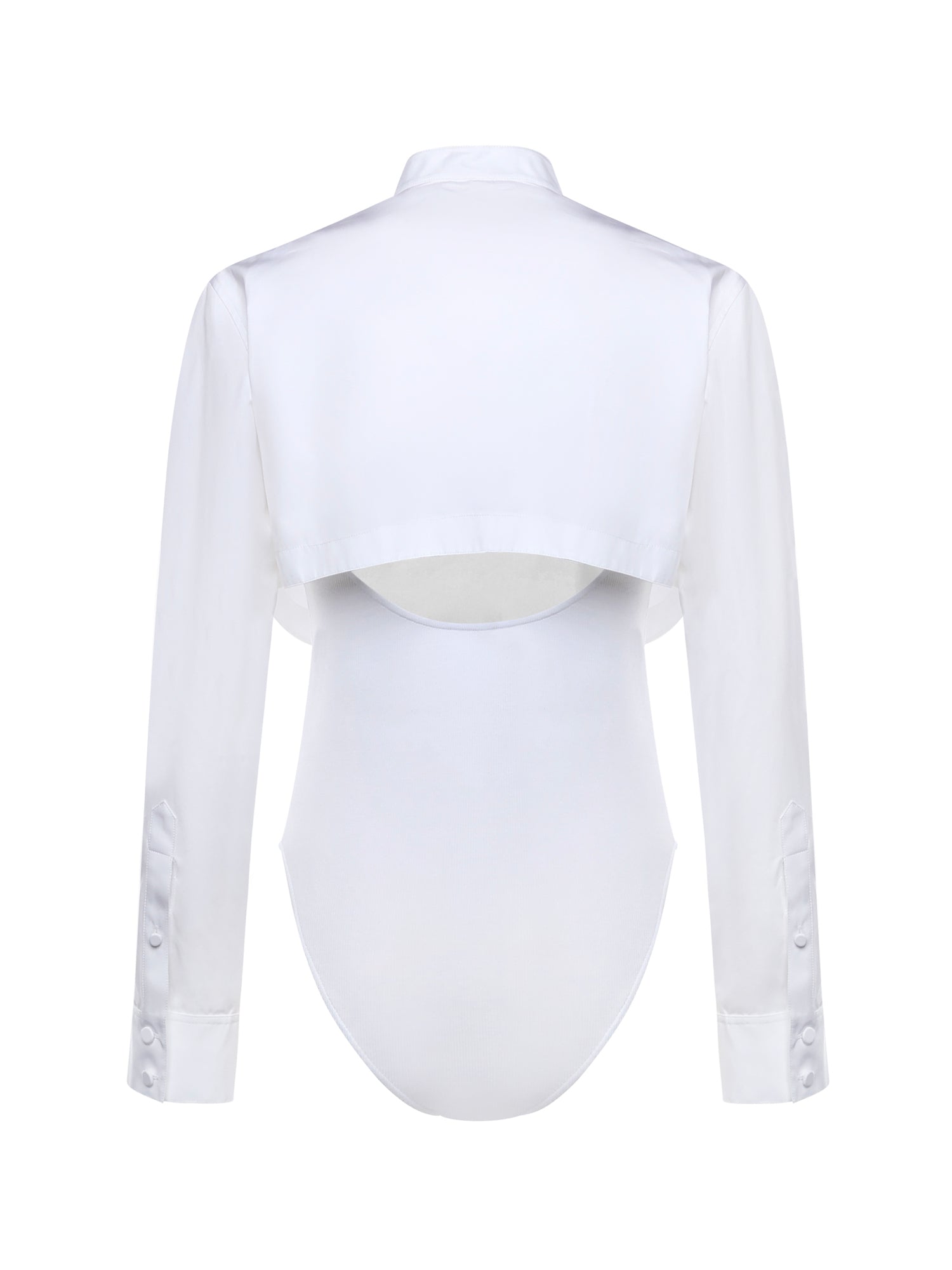Body-camicia in popeline di cotone AA9B0416T611C 000 ALAIA 