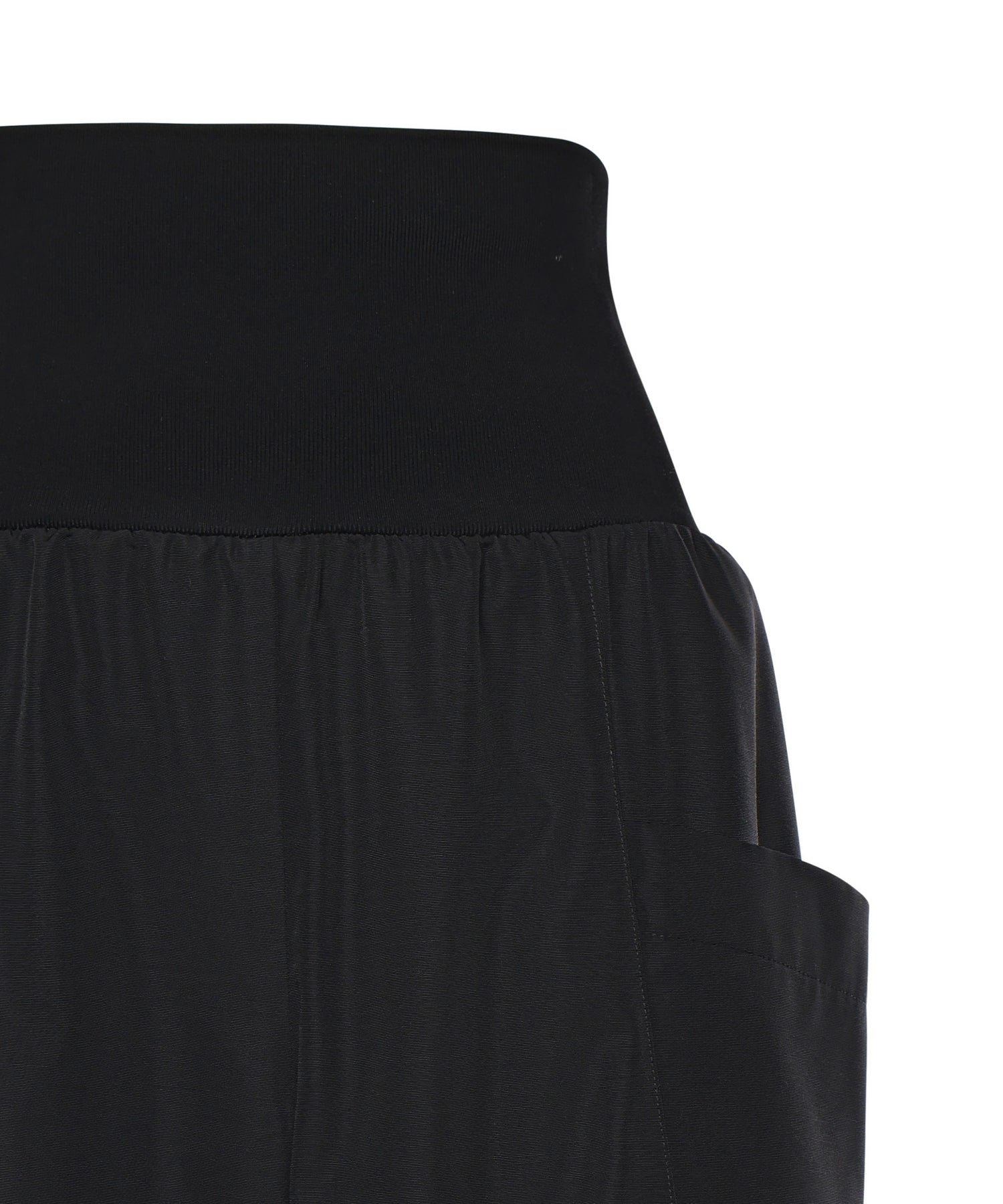 Pantaloni a gamba larga in nylon e lana AA9P1304W120C 999 ALAIA 
