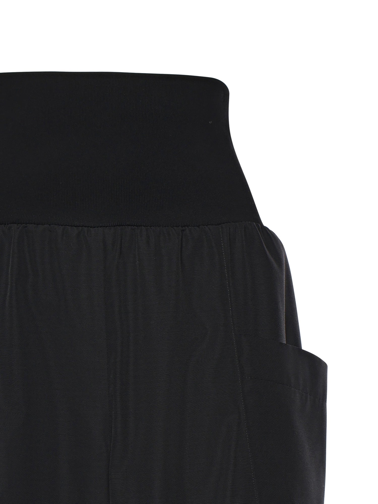 Pantaloni a gamba larga in nylon e lana AA9P1304W120C 999 ALAIA 