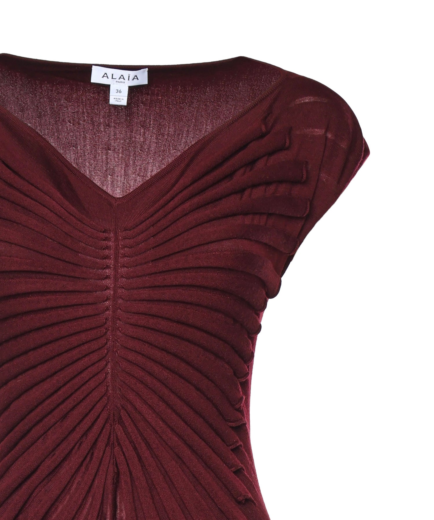 Abito midi in lana vergine AA9R2861K162C 337 ALAIA 