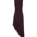 Abito asimmetrico in jersey fluido AA9R3005J090C 332 ALAIA 