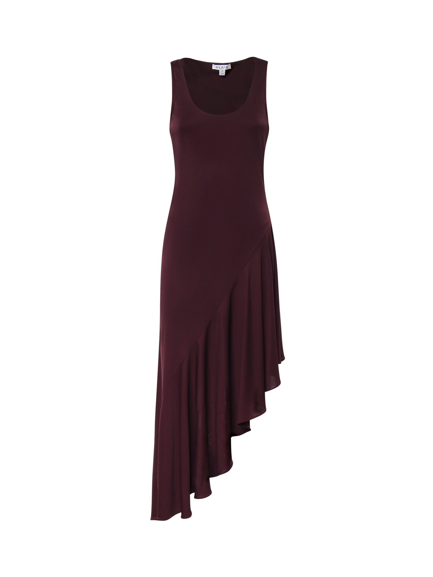 Abito asimmetrico in jersey fluido AA9R3005J090C 332 ALAIA 