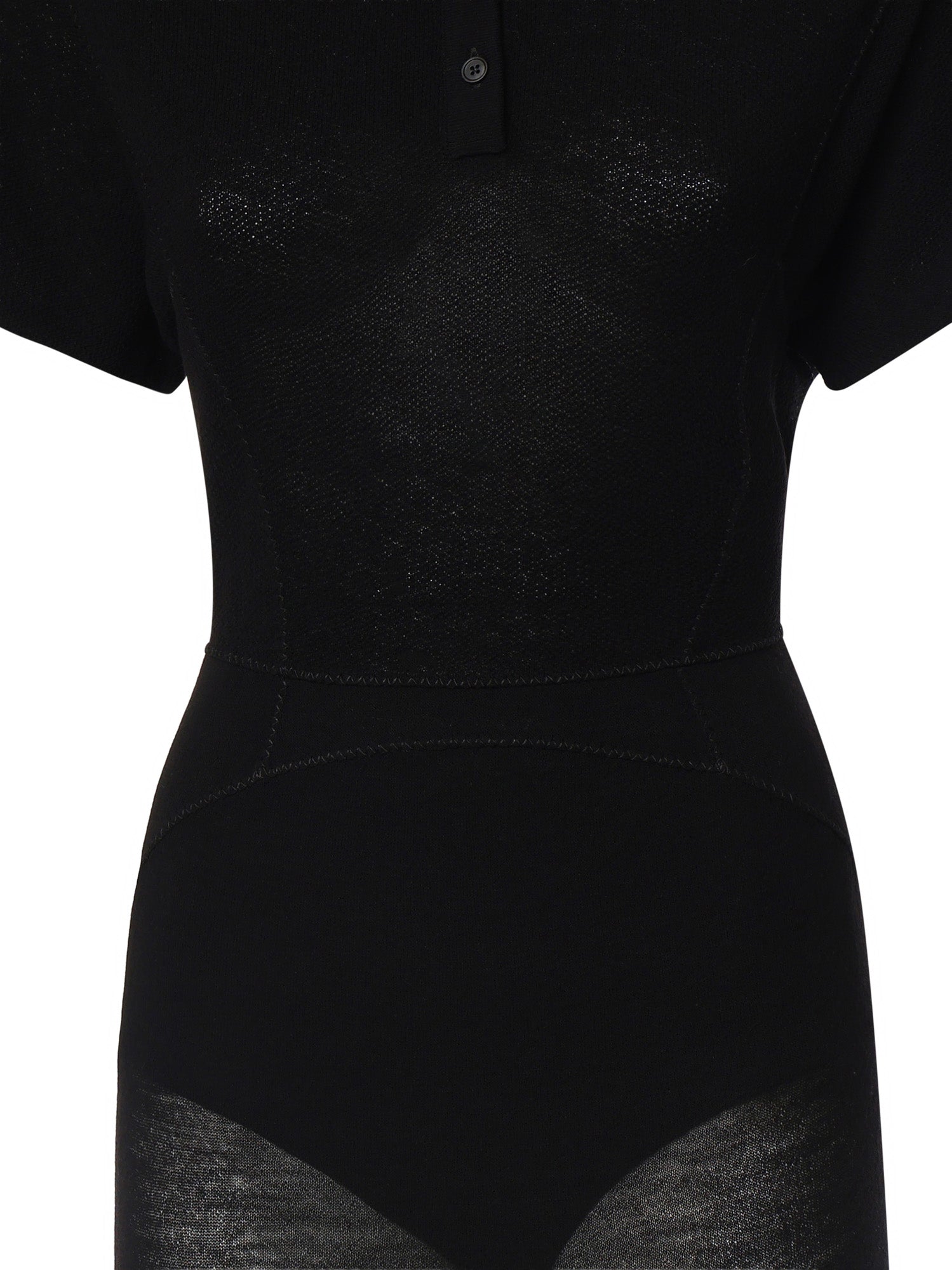 Abito polo in misto lana AA9R3053K175C 995 ALAIA 