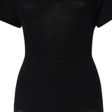 Abito polo in misto lana AA9R3053K175C 995 ALAIA 