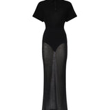 Abito polo in misto lana AA9R3053K175C 995 ALAIA 