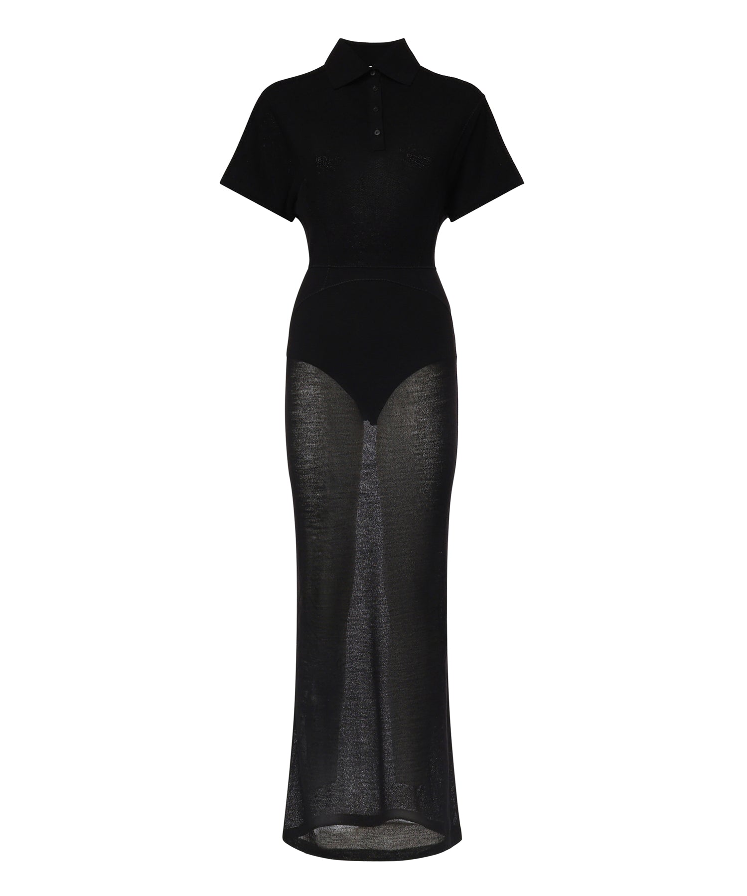 Abito polo in misto lana AA9R3053K175C 995 ALAIA 