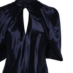 Abito lungo in raso con maniche a mantellina A04301627 0290 ALBERTA FERRETTI 