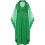 Abito lungo in seta con maniche ampie A04620115 394 ALBERTA FERRETTI 