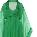 Abito lungo in seta con maniche ampie A04620115 394 ALBERTA FERRETTI 