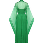 Abito lungo in seta con maniche ampie A04620115 394 ALBERTA FERRETTI 