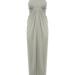 Abito lungo drappeggiato in chiffon A0469123 483 ALBERTA FERRETTI 