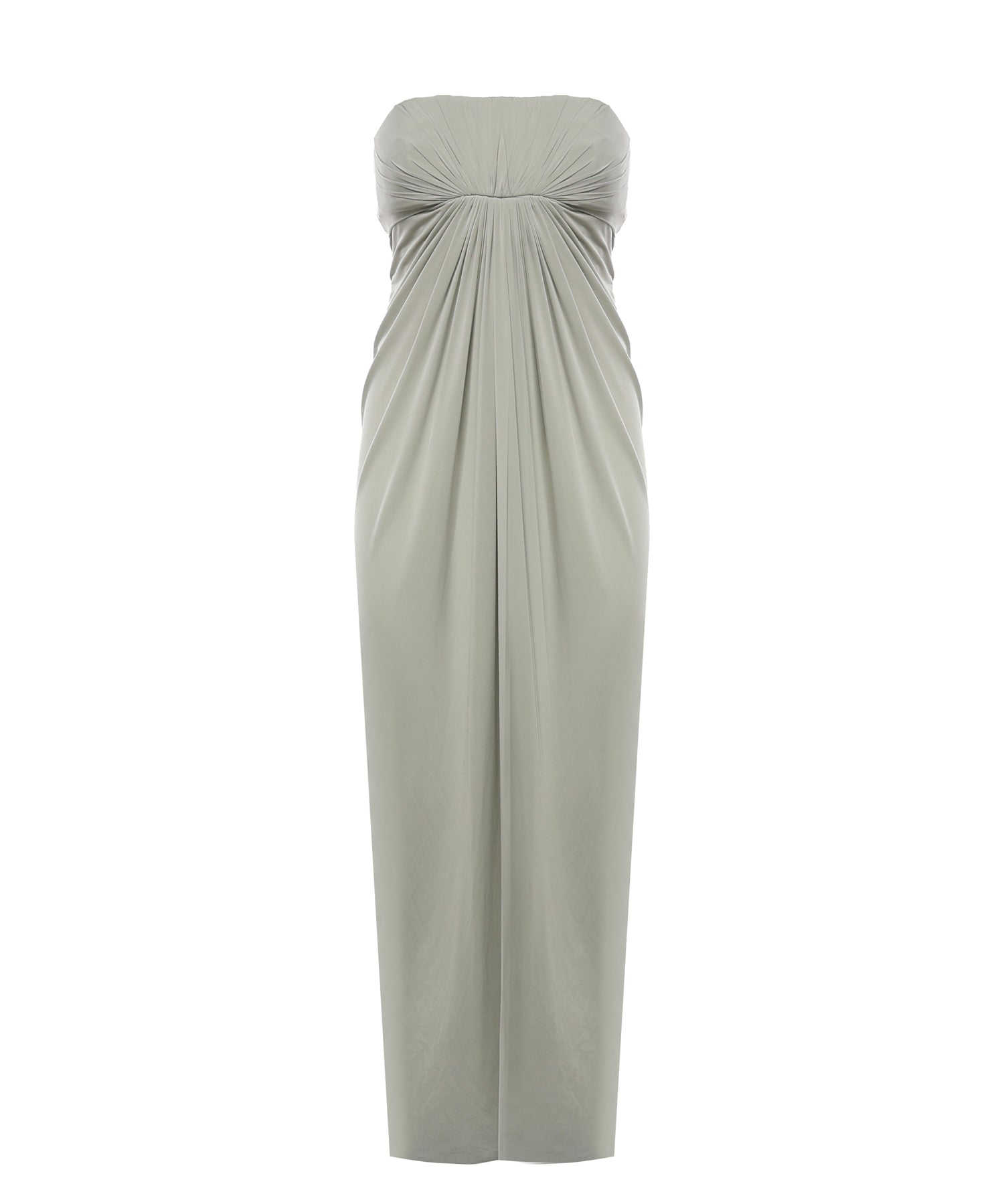 Abito lungo drappeggiato in chiffon A0469123 483 ALBERTA FERRETTI 