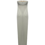 Abito lungo drappeggiato in chiffon A0469123 483 ALBERTA FERRETTI 