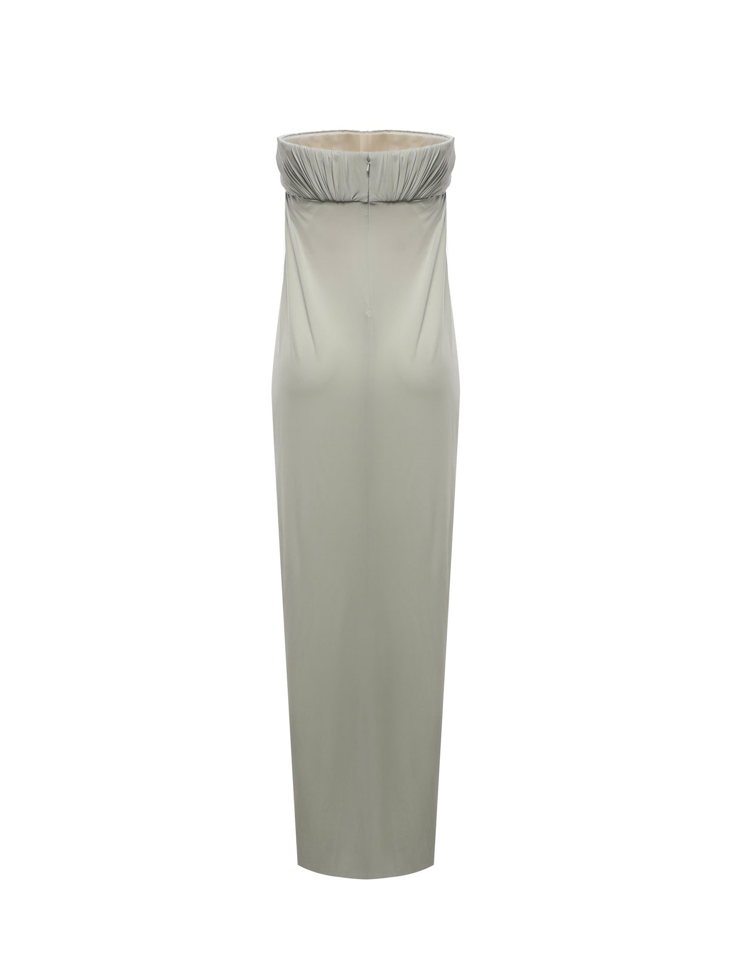 Abito lungo drappeggiato in chiffon A0469123 483 ALBERTA FERRETTI 