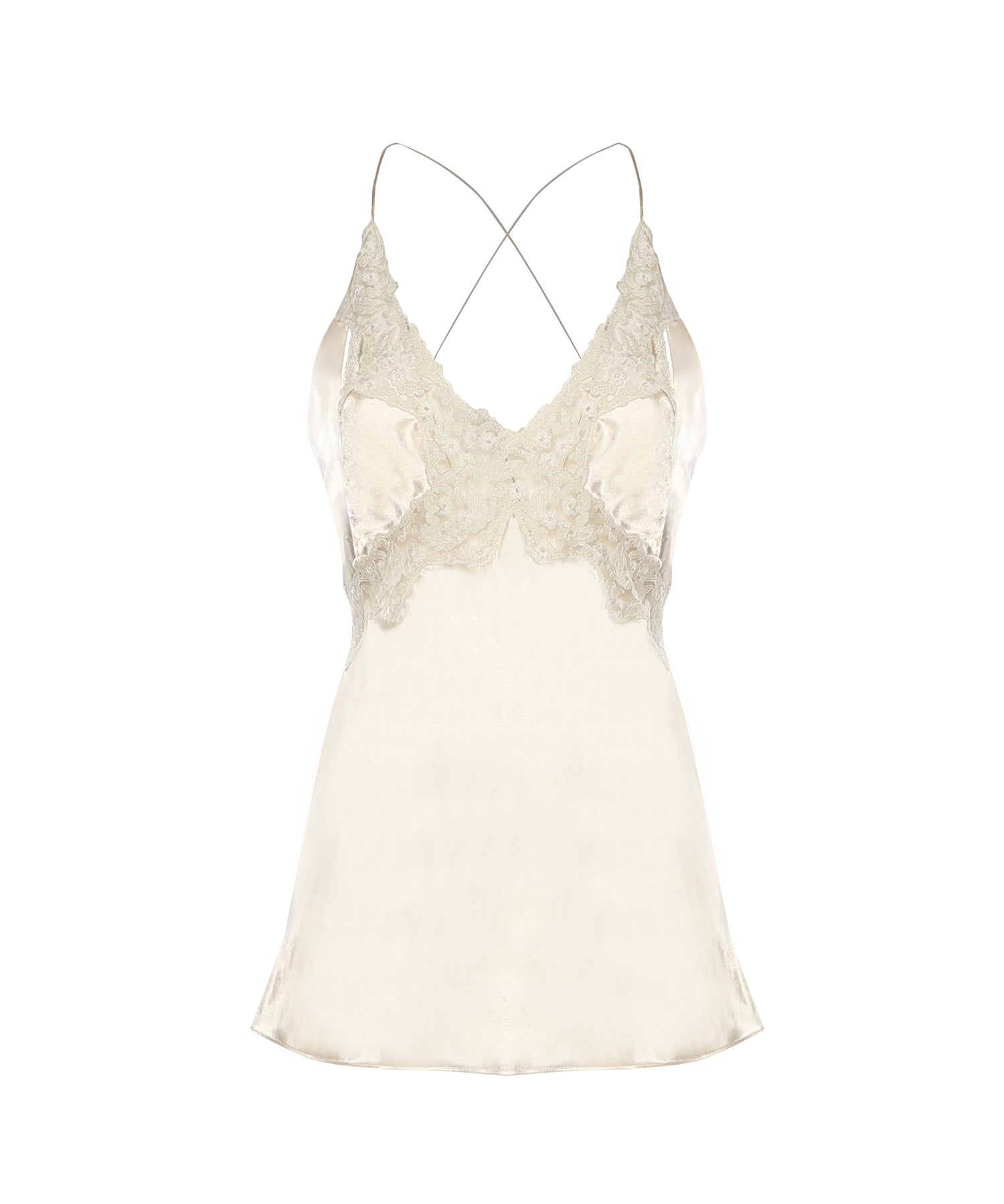 Top in raso con pizzo A08071627 0002 ALBERTA FERRETTI 