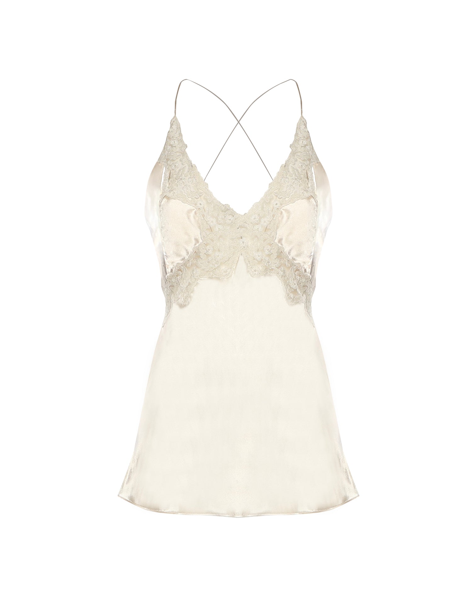 Top in raso con pizzo A08071627 0002 ALBERTA FERRETTI 