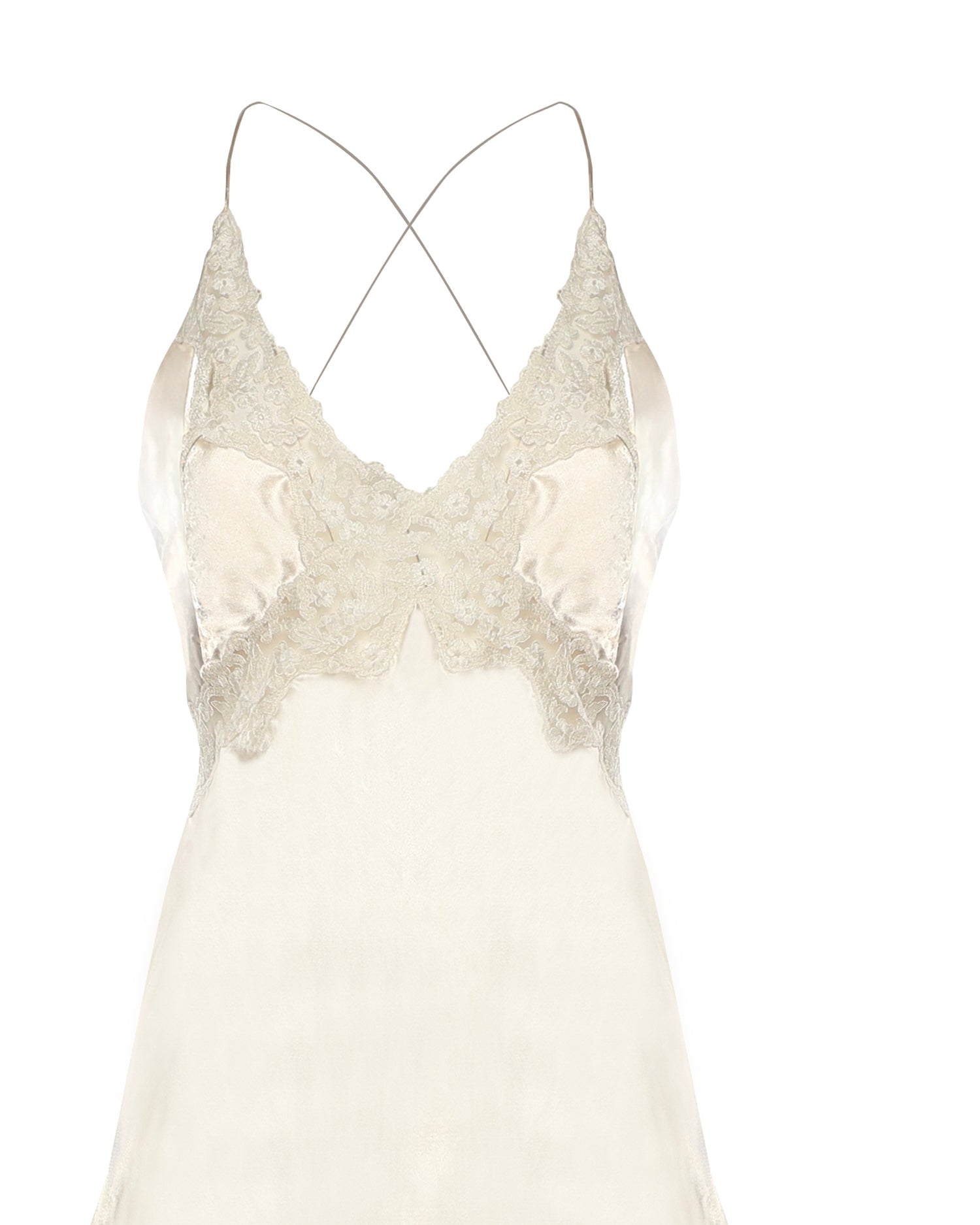 Top in raso con pizzo A08071627 0002 ALBERTA FERRETTI 