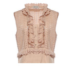 Top in pizzo Sangallo con volant A08081623 0180 ALBERTA FERRETTI 