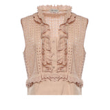 Top in pizzo Sangallo con volant A08081623 0180 ALBERTA FERRETTI 