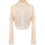 Coprispalle cropped in jersey con paillettes A33061648 0180 ALBERTA FERRETTI 