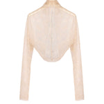 Coprispalle cropped in jersey con paillettes A33061648 0180 ALBERTA FERRETTI 