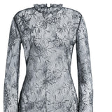 Camicetta in pizzo ricamato con paillettes V02181620 0290 ALBERTA FERRETTI 