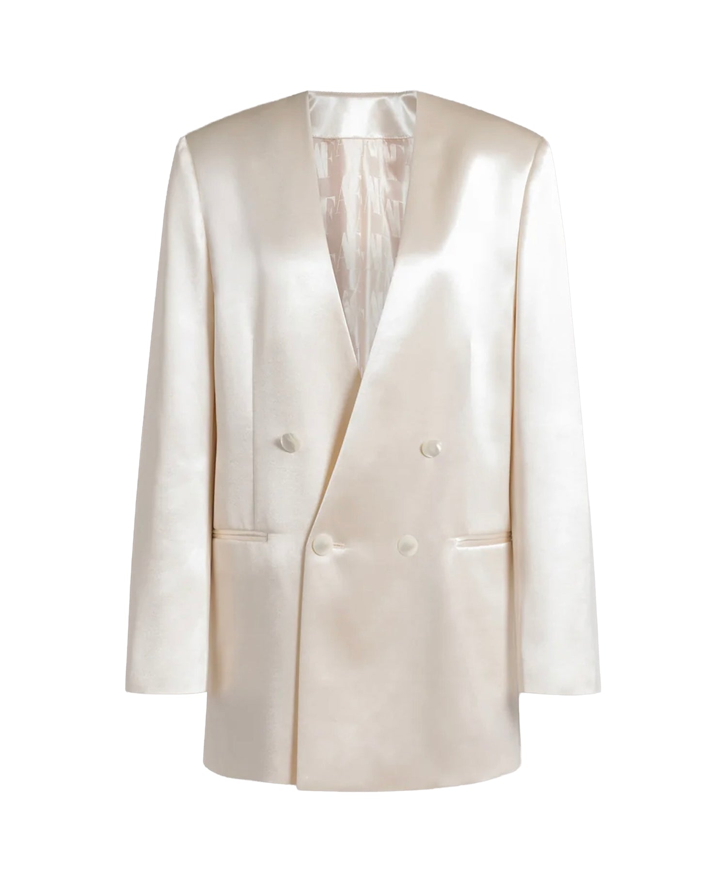 Giacca doppiopetto in raso lucido V05081627 0002 ALBERTA FERRETTI 