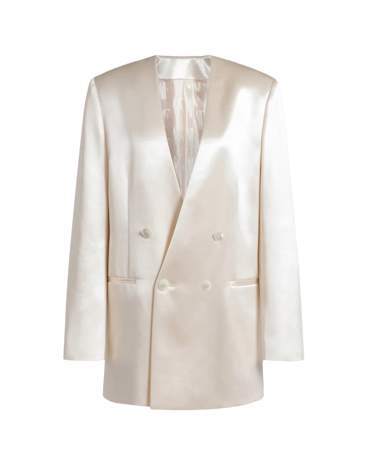 Giacca doppiopetto in raso lucido V05081627 0002 ALBERTA FERRETTI 