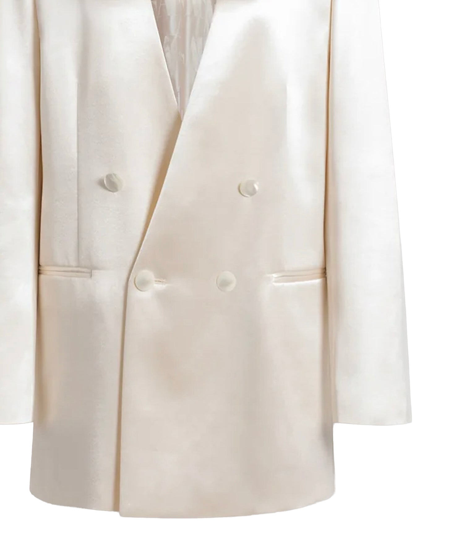 Giacca doppiopetto in raso lucido V05081627 0002 ALBERTA FERRETTI 